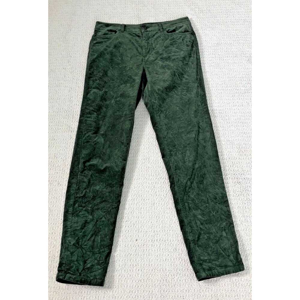 J McLaughlin  Velvet Pants Dark Olive Mossy Green Womens Size 8 Straight
